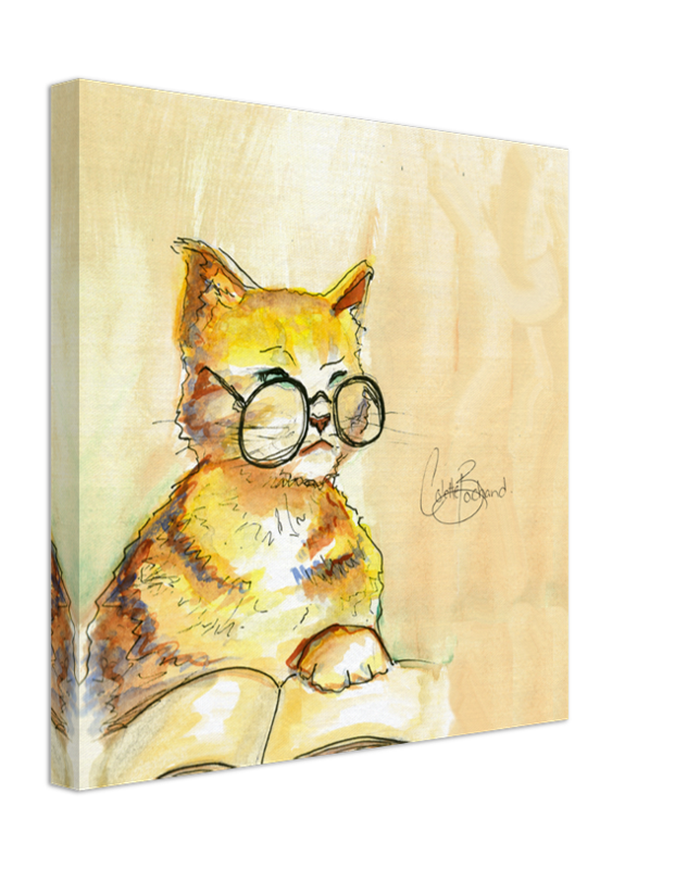 Library Cat - Canvas