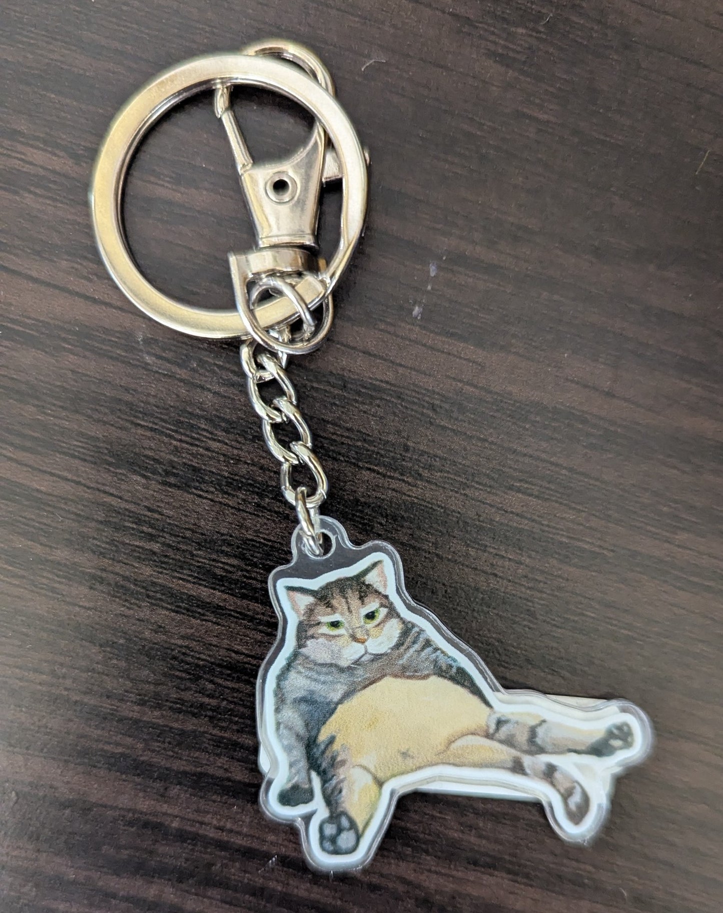 Munchy cat key chain