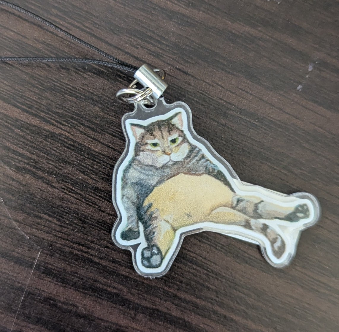 Munchy cat phone charm
