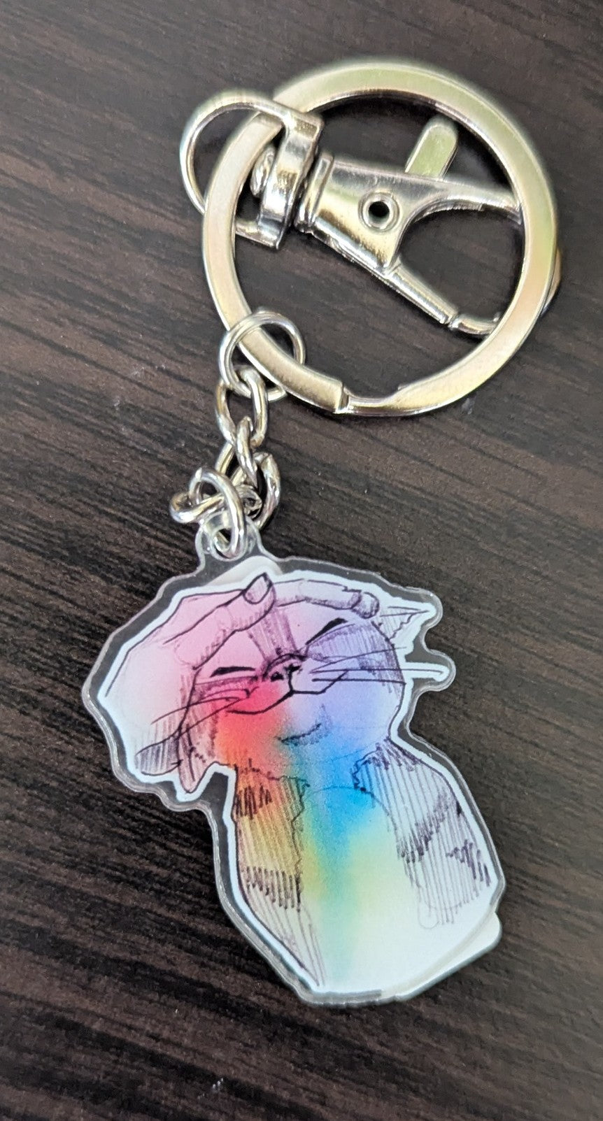 Smile cat key chain