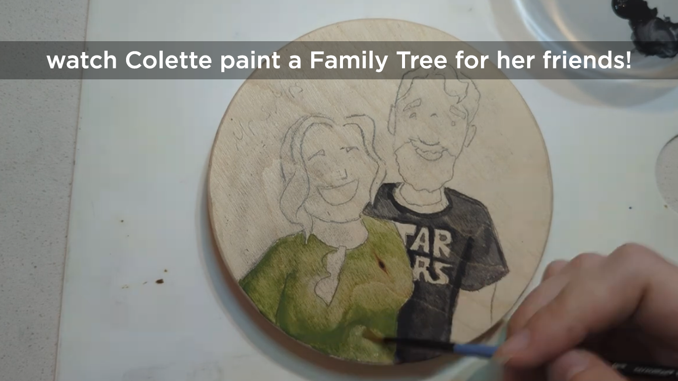 Load video: Watch me paint a Family Tree for my friends