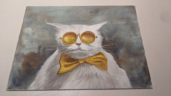 Professor Cat 12x16" - Original