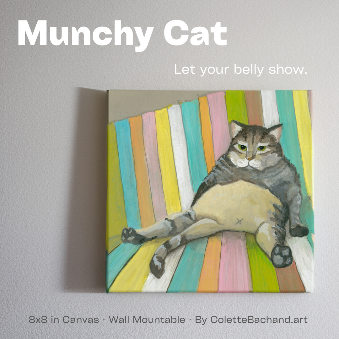 Munchy Cat - Canvas