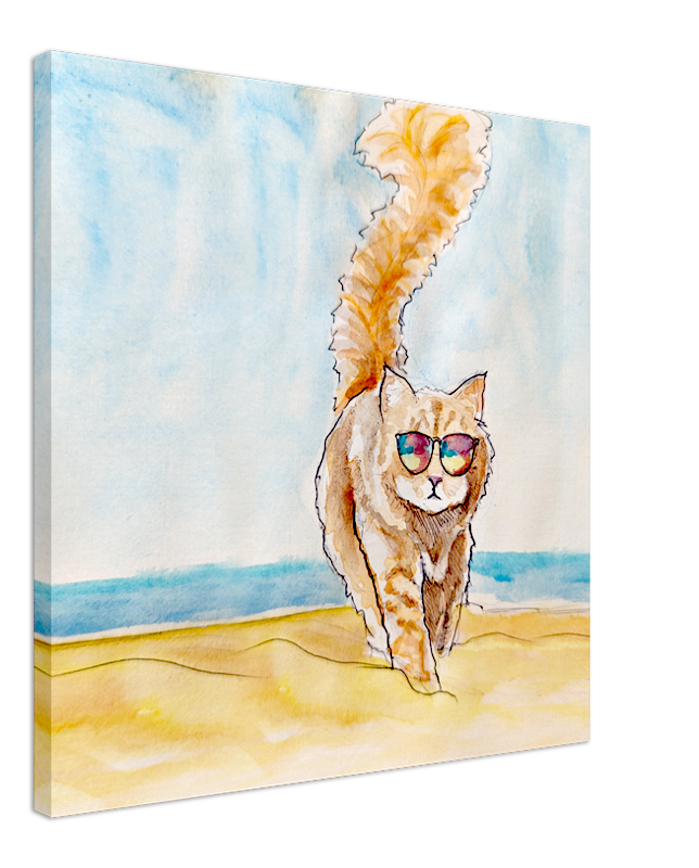 Trendsetter Beach Cat - Canvas