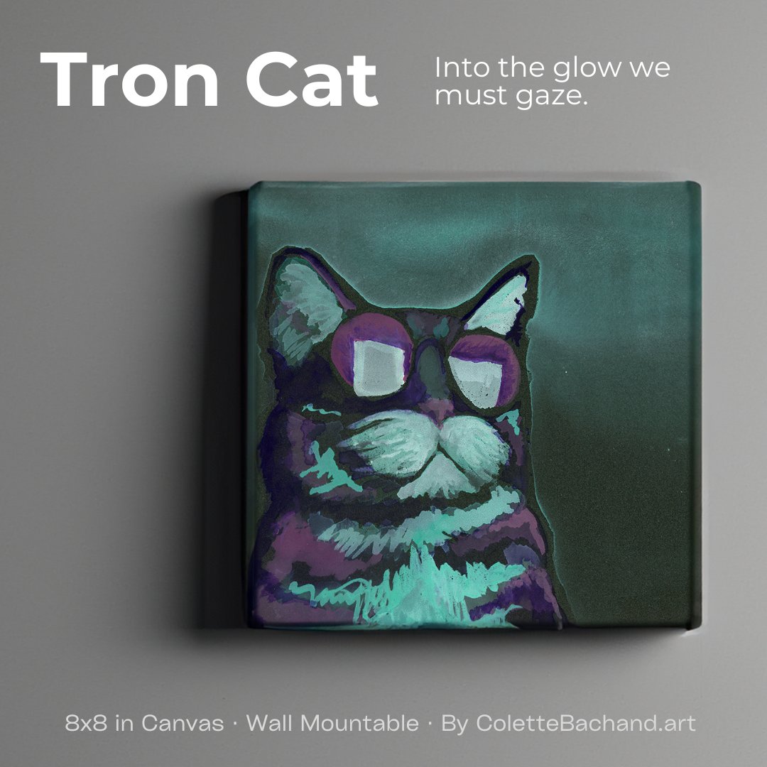 Tron Cat - Canvas