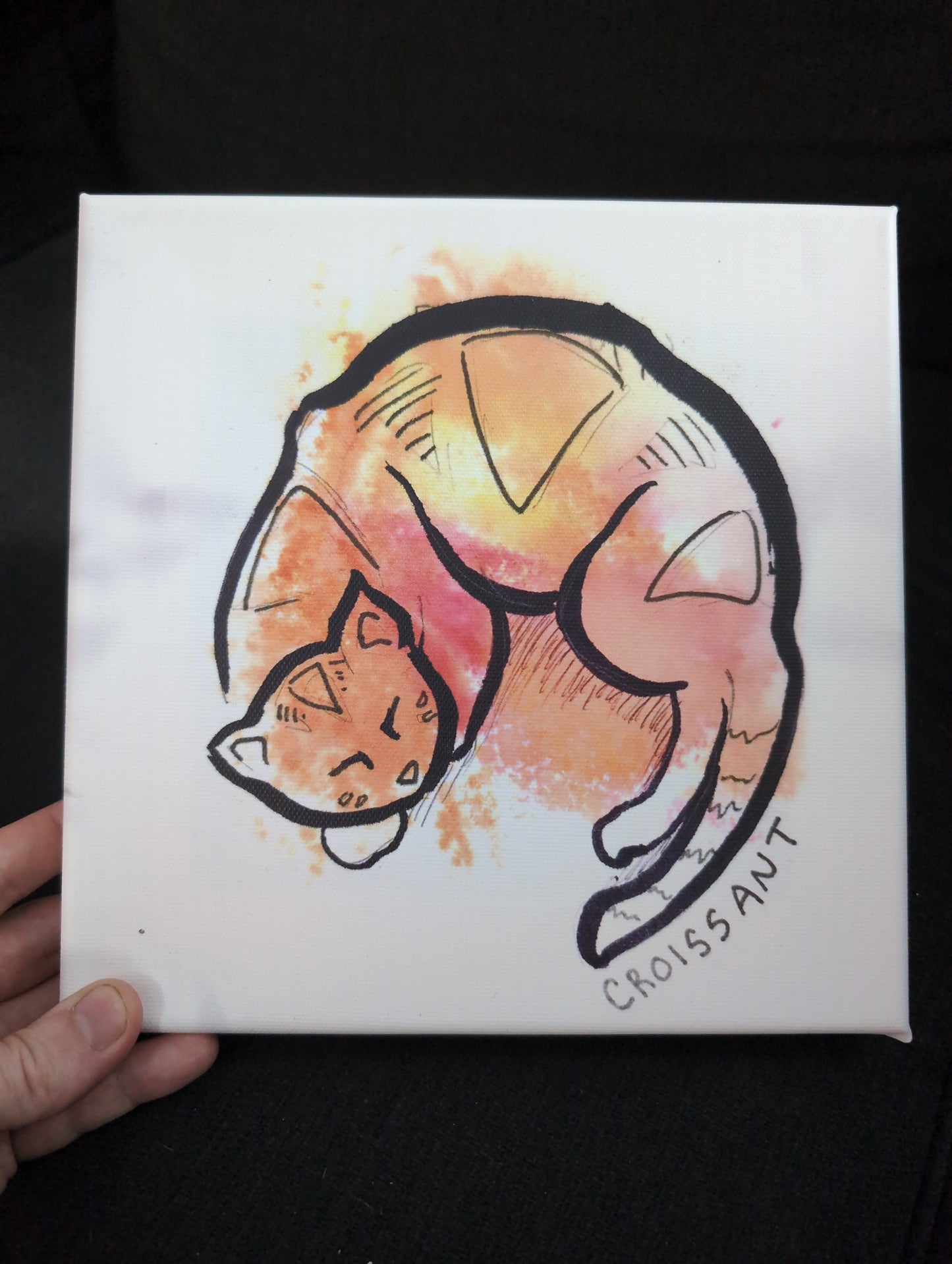 Croissant Cat - Canvas