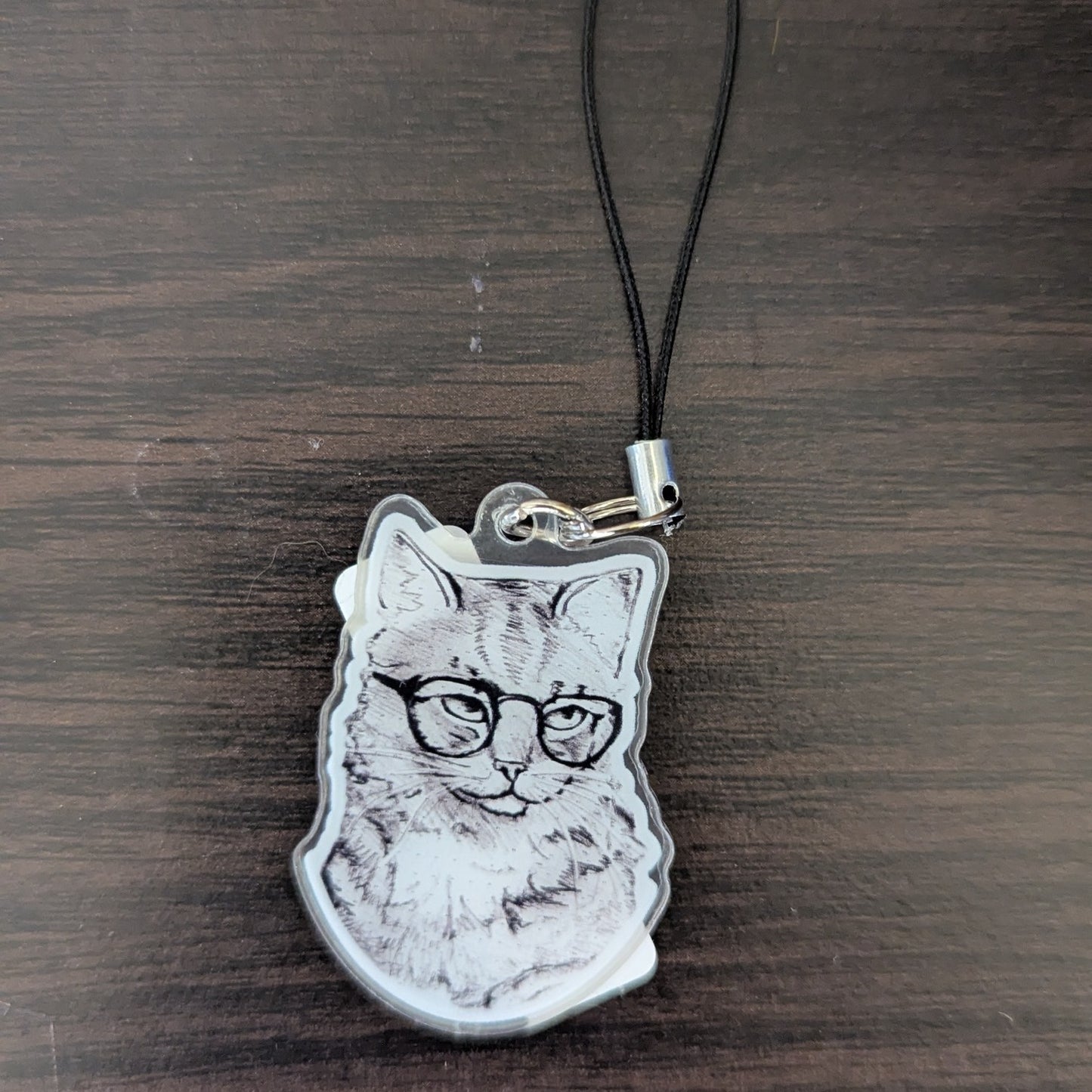 Handsome cat phone charm