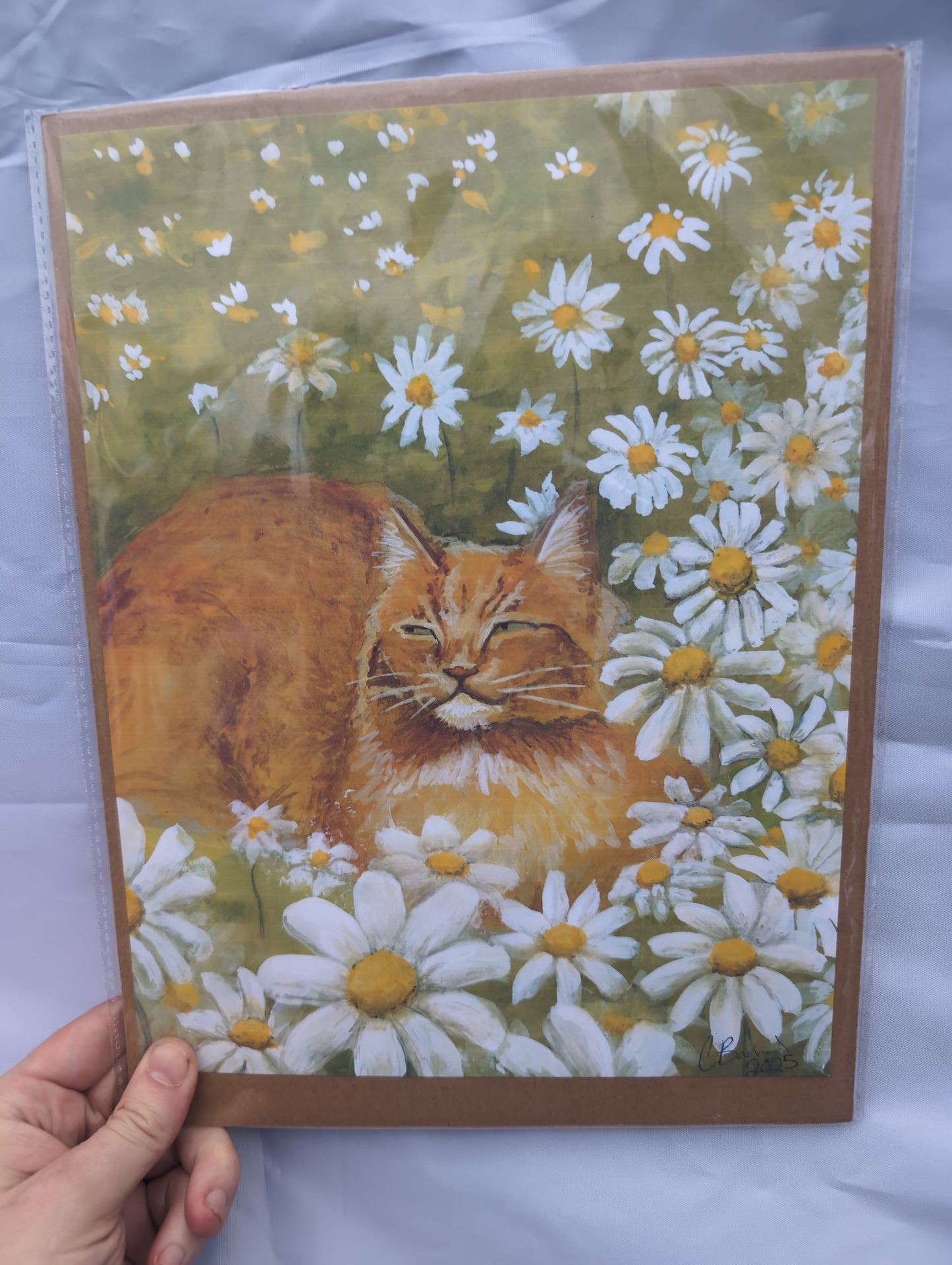 Daisy Cat Print