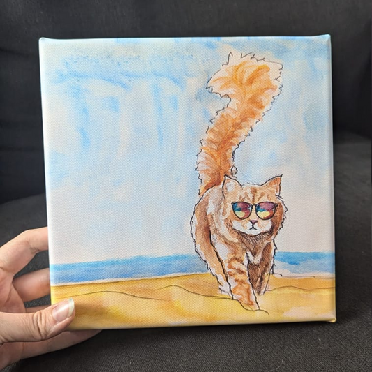 Trendsetter Beach Cat - Canvas