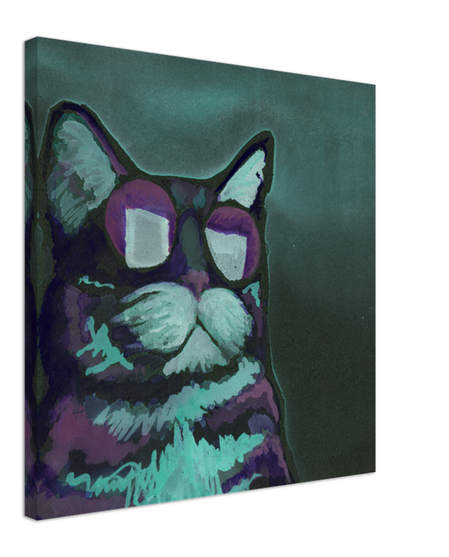 Tron Cat - Canvas